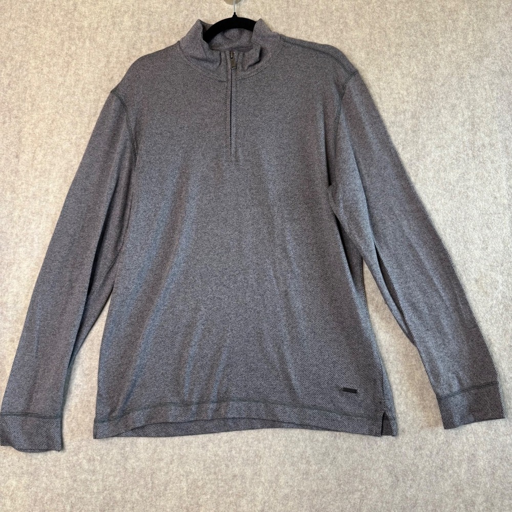 Rodd & Gunn Quarter Zip Pullover Mens Medium Grey Regular Fit Elbow Patch Knit